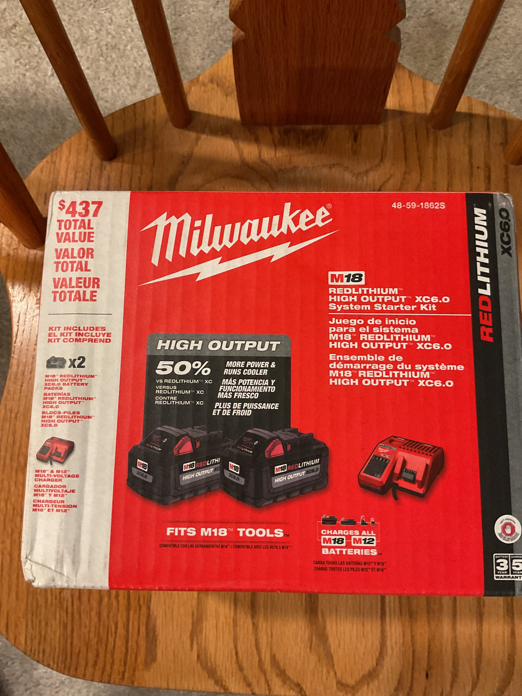 48-59-1862S — MILWAUKEE M18 HIGH OUTPUT XC6.0 2-Pack Starter Kit