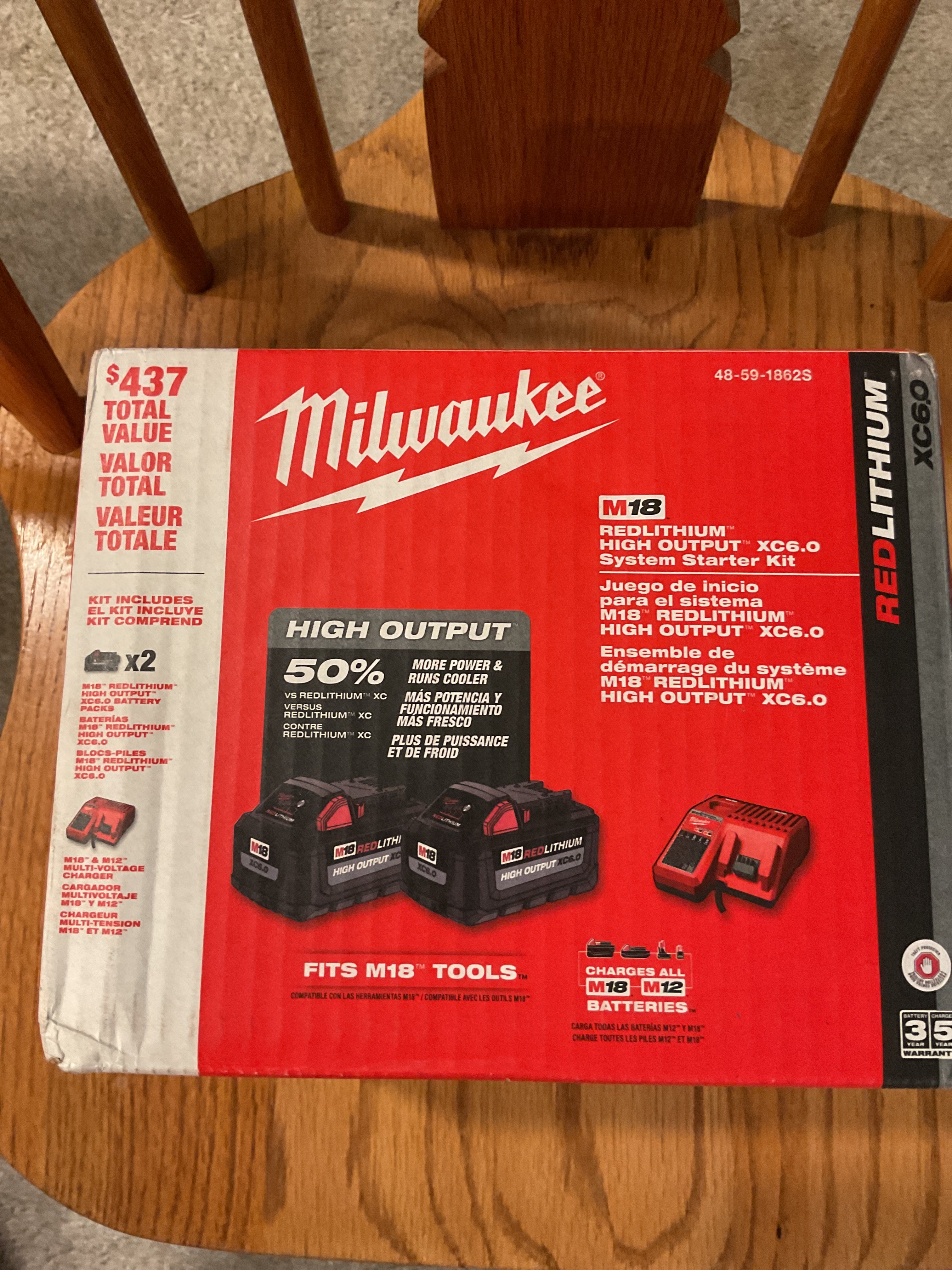 48-59-1862S — MILWAUKEE M18 HIGH OUTPUT XC6.0 2-Pack Starter Kit