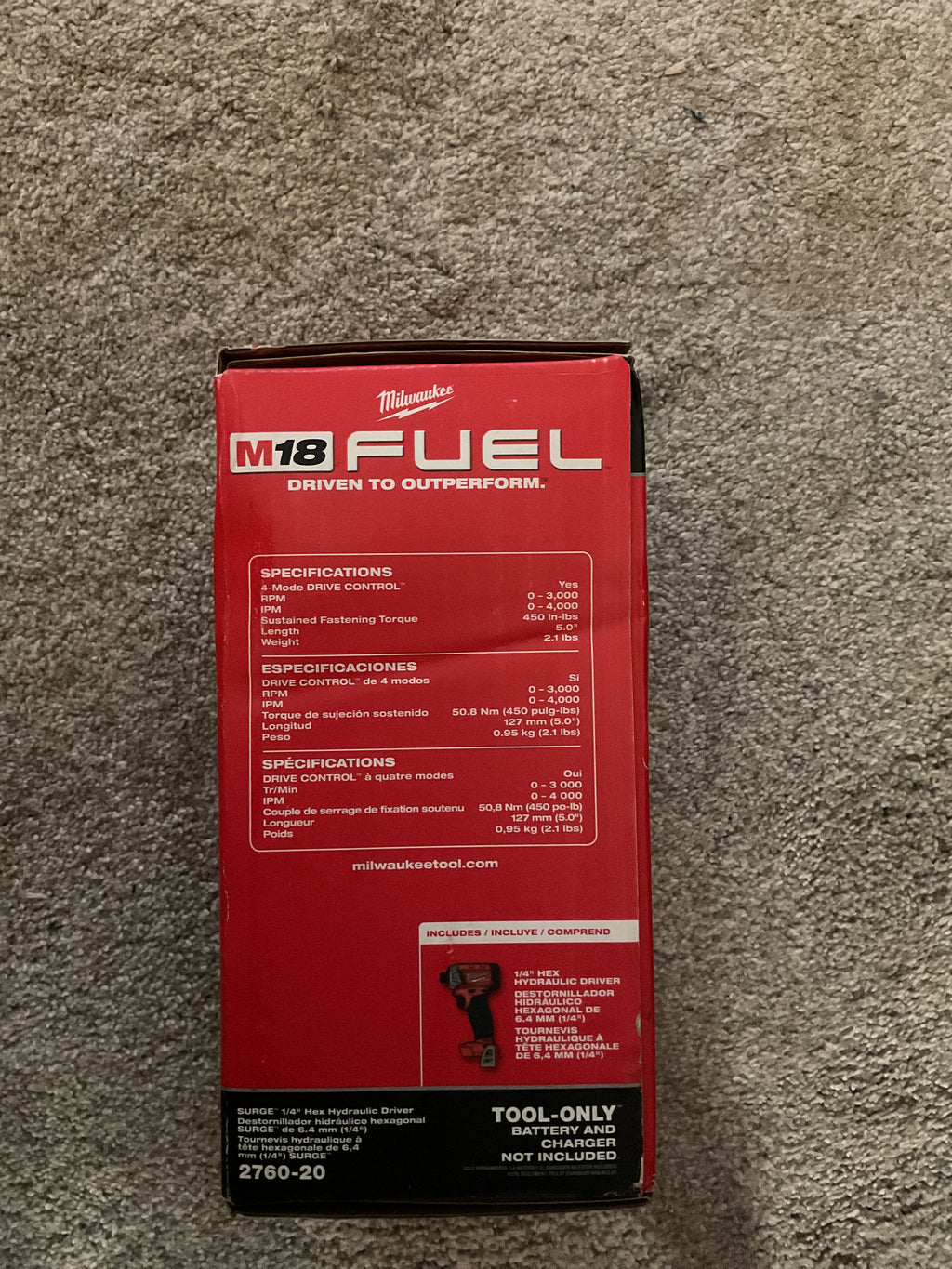 2760-20 — MILWAUKEE M18 FUEL SURGE 1/4 in. Hex Hydraulic Driver - Tool Only