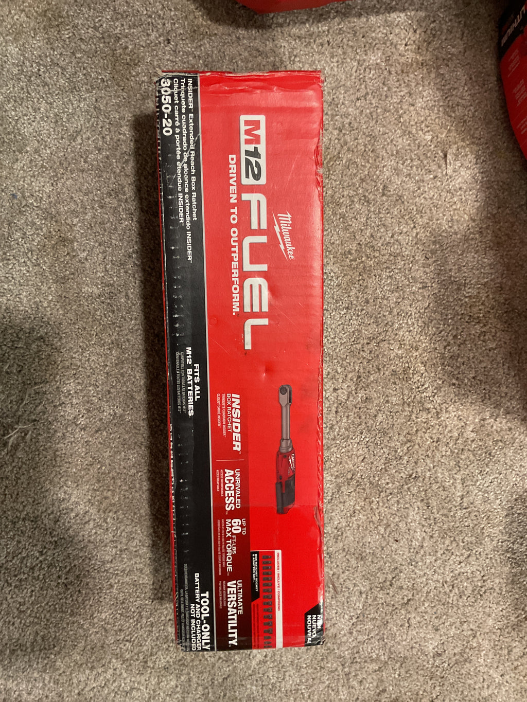 3050-20 — MILWAUKEE M12 FUEL INSIDER Extended Reach Box Ratchet