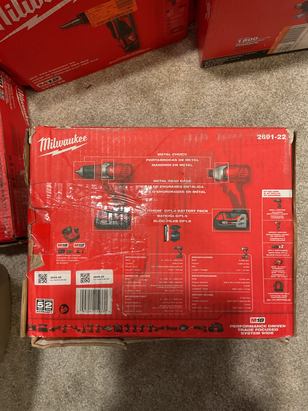 MILWAUKEE 2691-22 M18 Drill/Driver + Impact Driver 2-Tool Kit — NEW