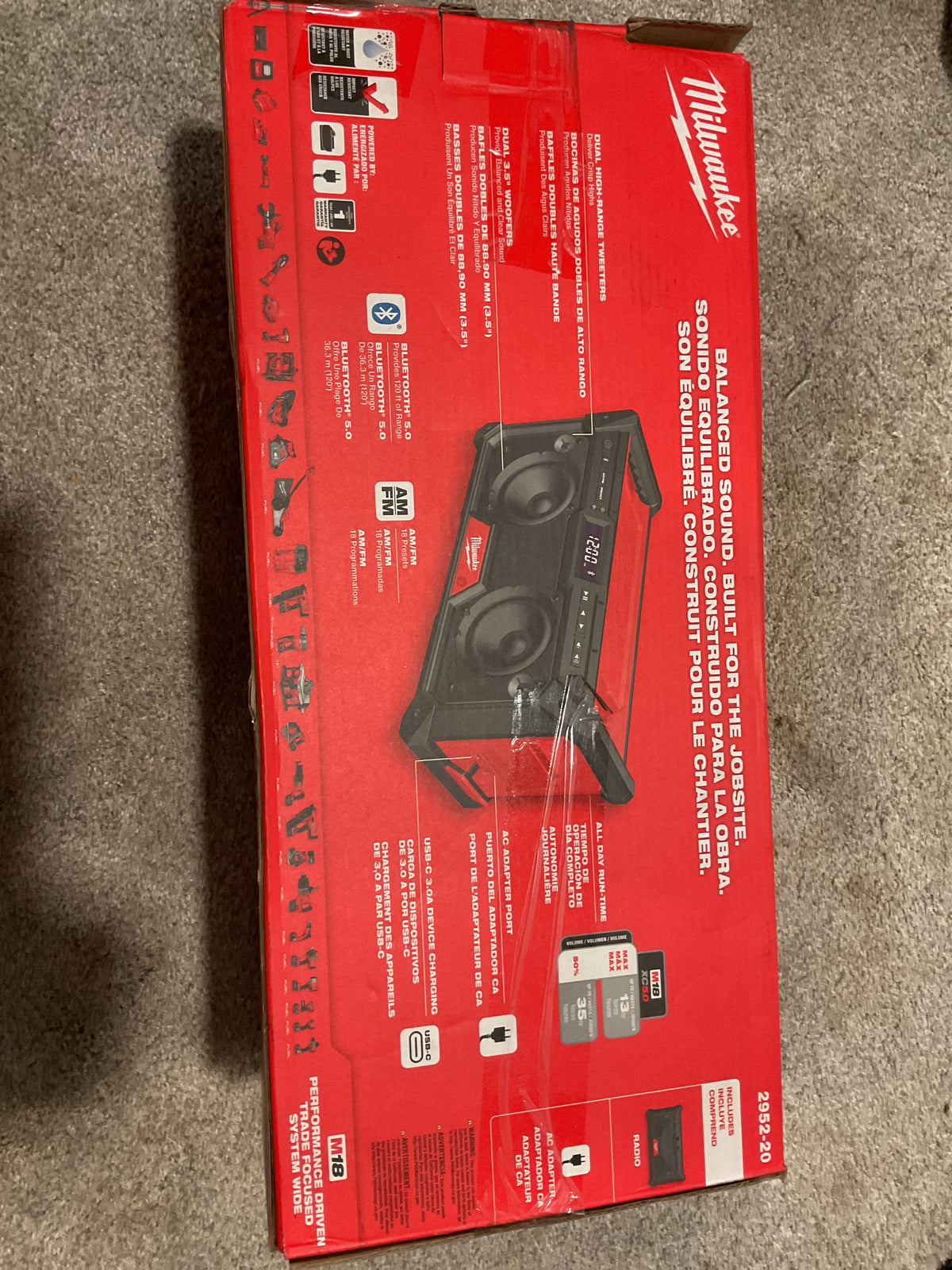 2952-20 — MILWAUKEE M18 Bluetooth Jobsite Radio