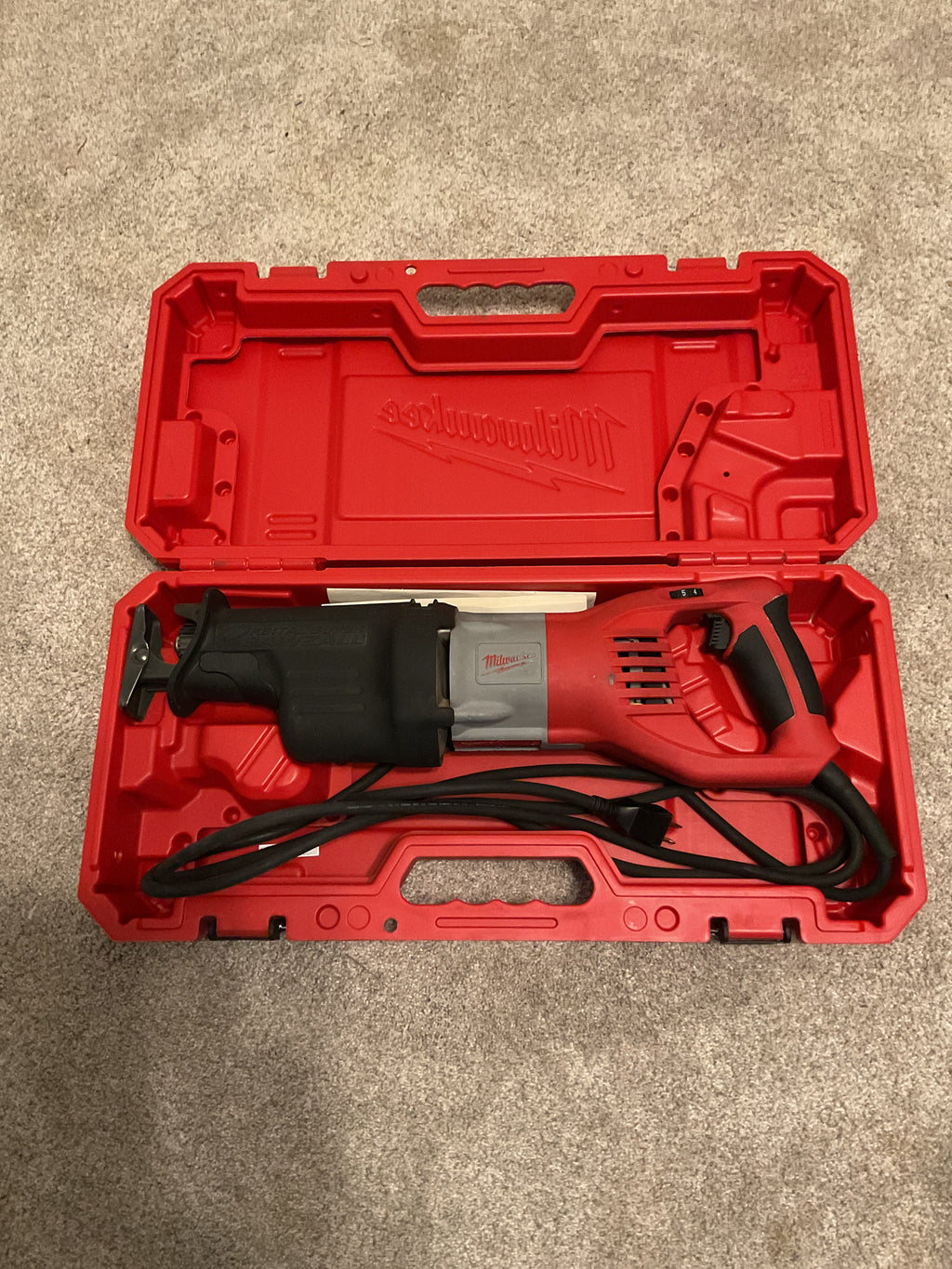 MILWAUKEE 6538-21 15 Amp Orbital SUPER SAWZALL Reciprocating Saw Kit — USED