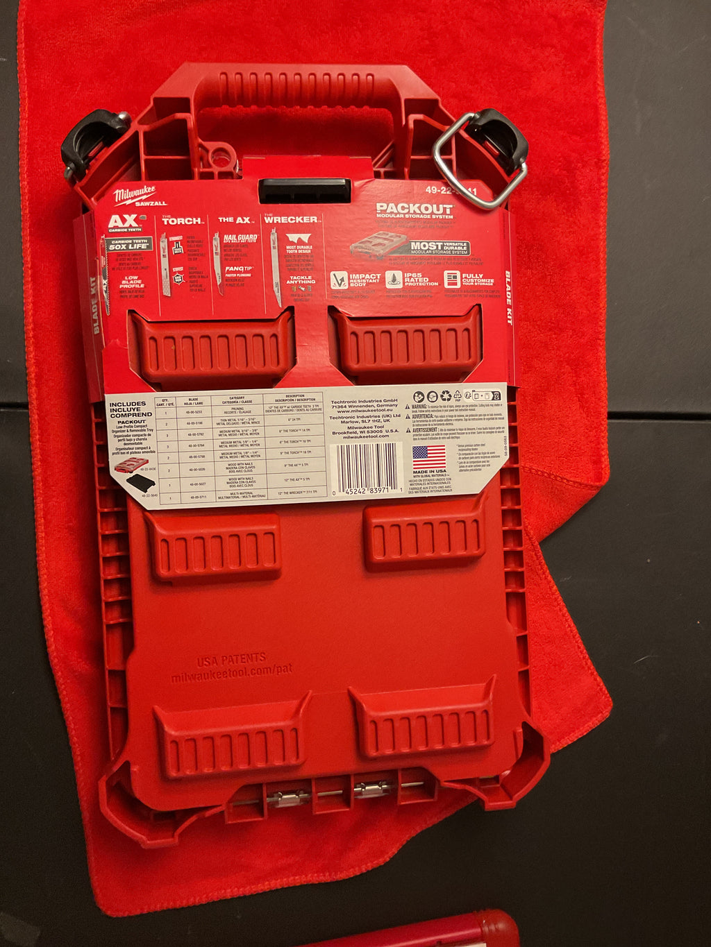 MILWAUKEE 49-22-5641 Juego de 15 hojas SAWZALL con organizador compacto de perfil bajo PACKOUT