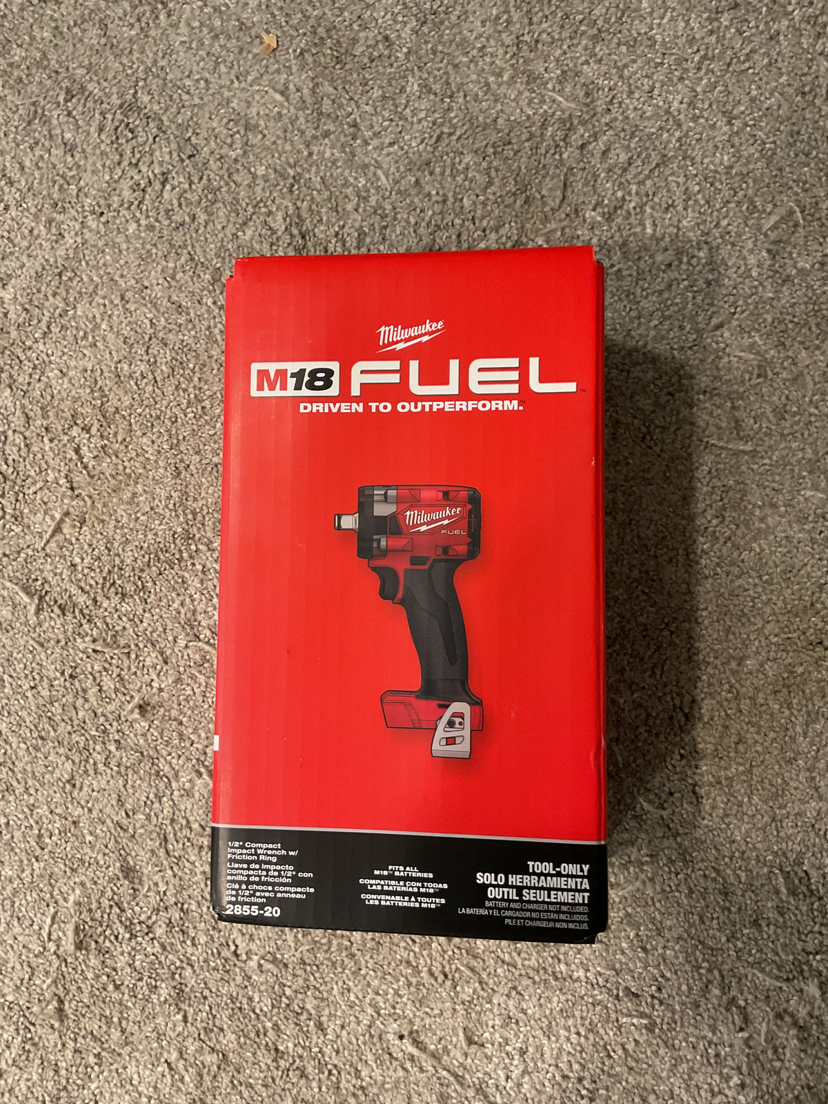 Milwaukee 2855-20 — M18 FUEL 1/2" Compact Impact Wrench w/ Friction Ring — New in Box