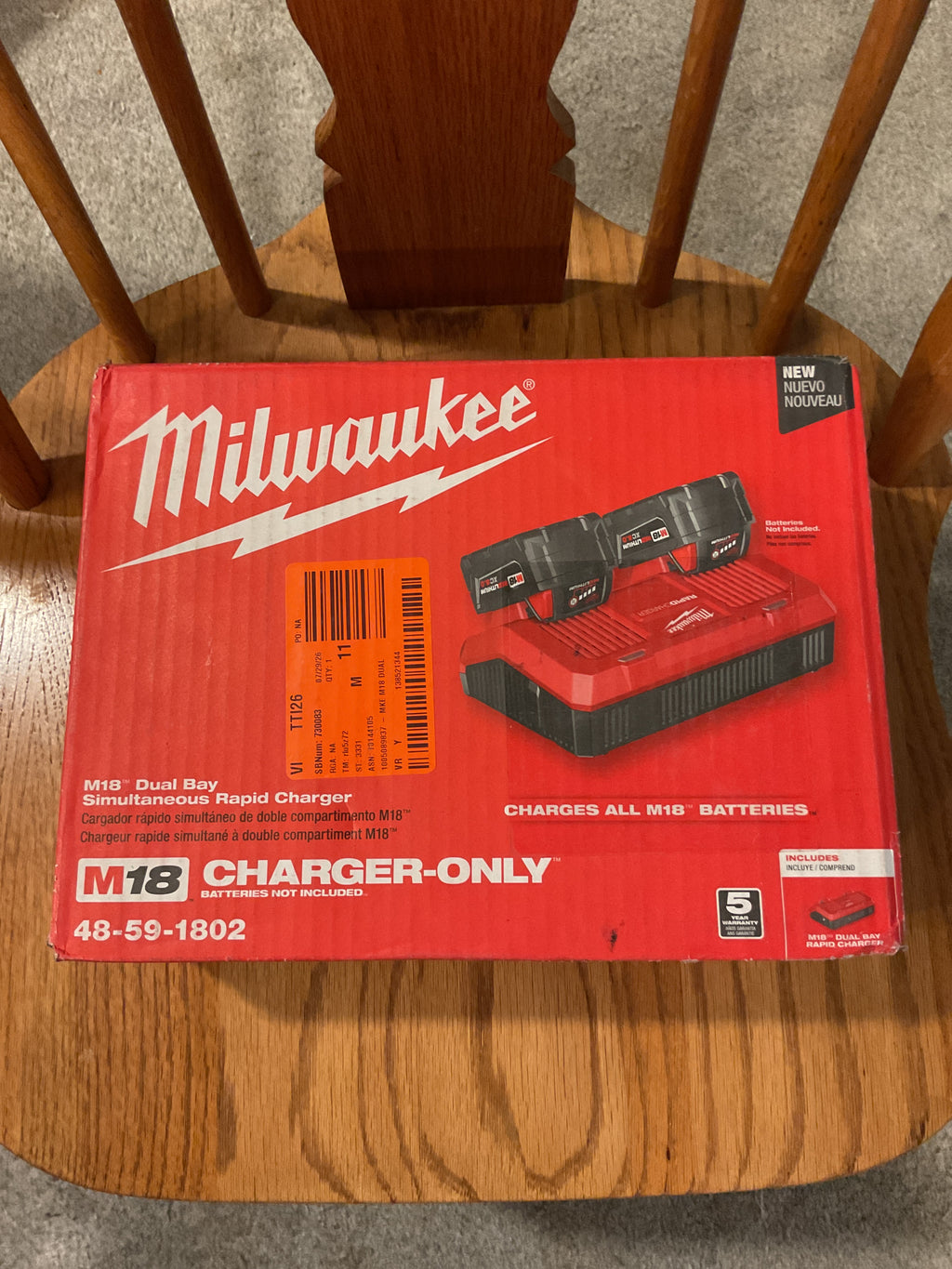 MILWAUKEE 48-59-1802 MSRP $149 M18 Dual-Bay Simultaneous Rapid Charger