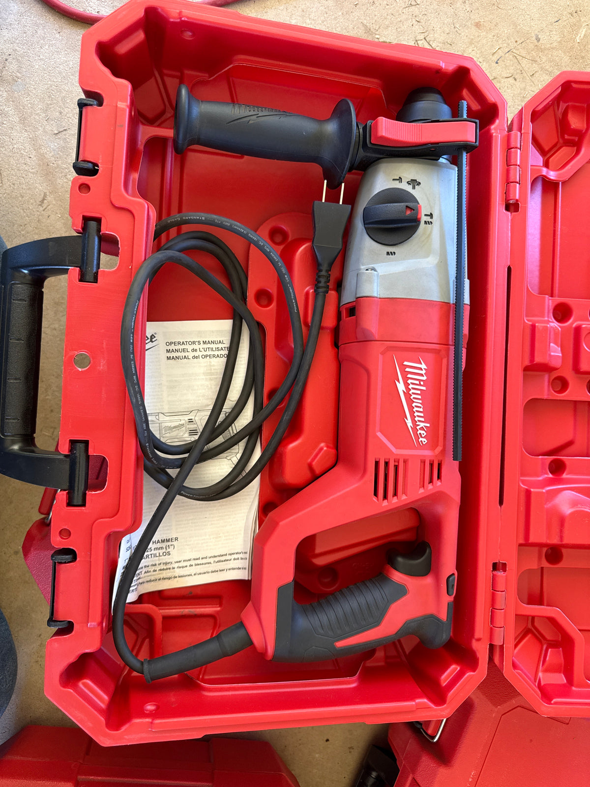 MILWAUKEE 5262-21 1" SDS Plus Rotary Hammer Kit w/ Hard Case, Corded — USED, Very Clean