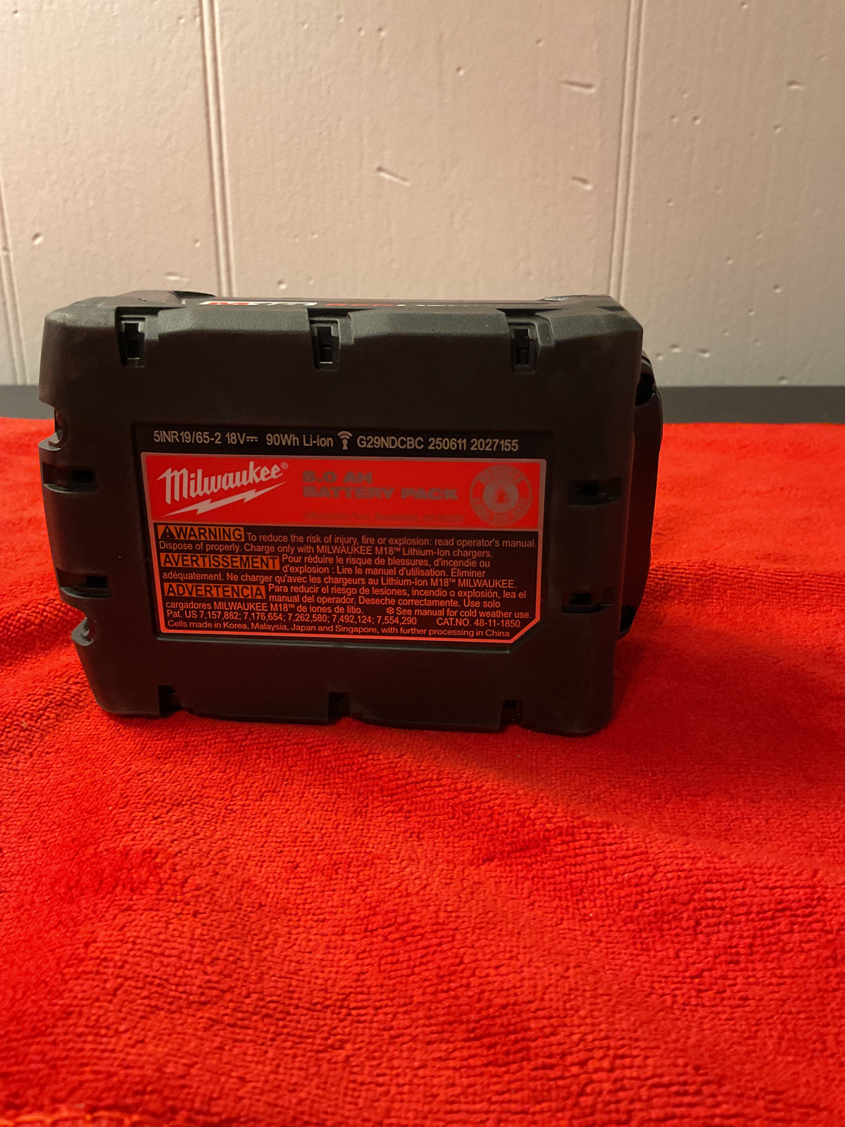 MILWAUKEE 48-11-1850 M18 REDLITHIUM XC5.0 Battery — New (MSRP ~$129)