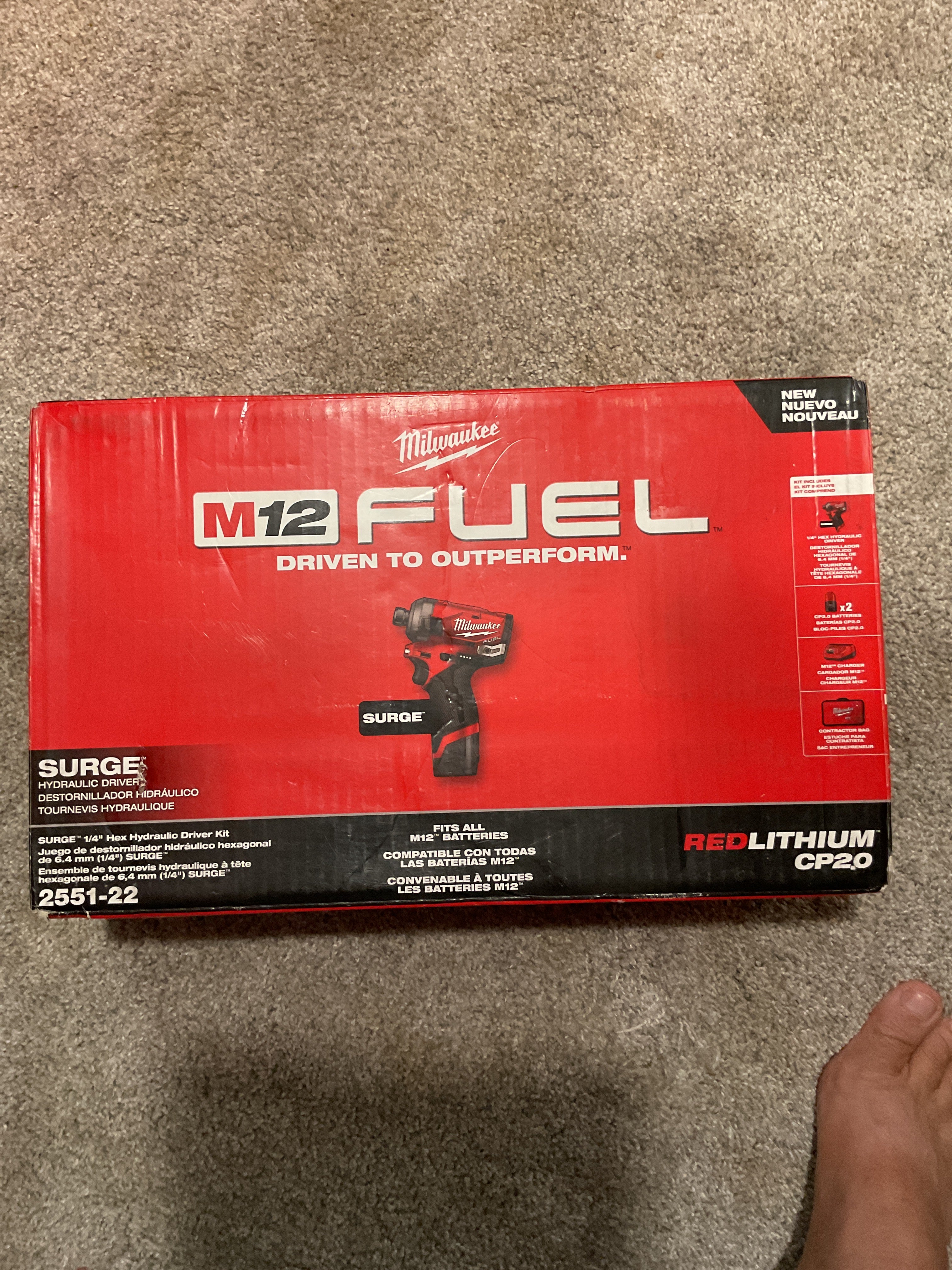 2551-22 — MILWAUKEE M12 FUEL SURGE 1/4 in. Hex Impact Driver Kit