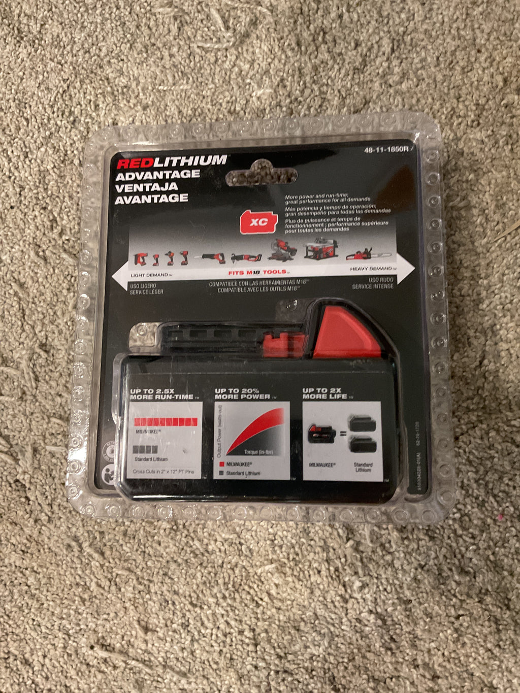 Milwaukee 48-11-1850R — M18 REDLITHIUM XC5.0 Resistant Battery — New