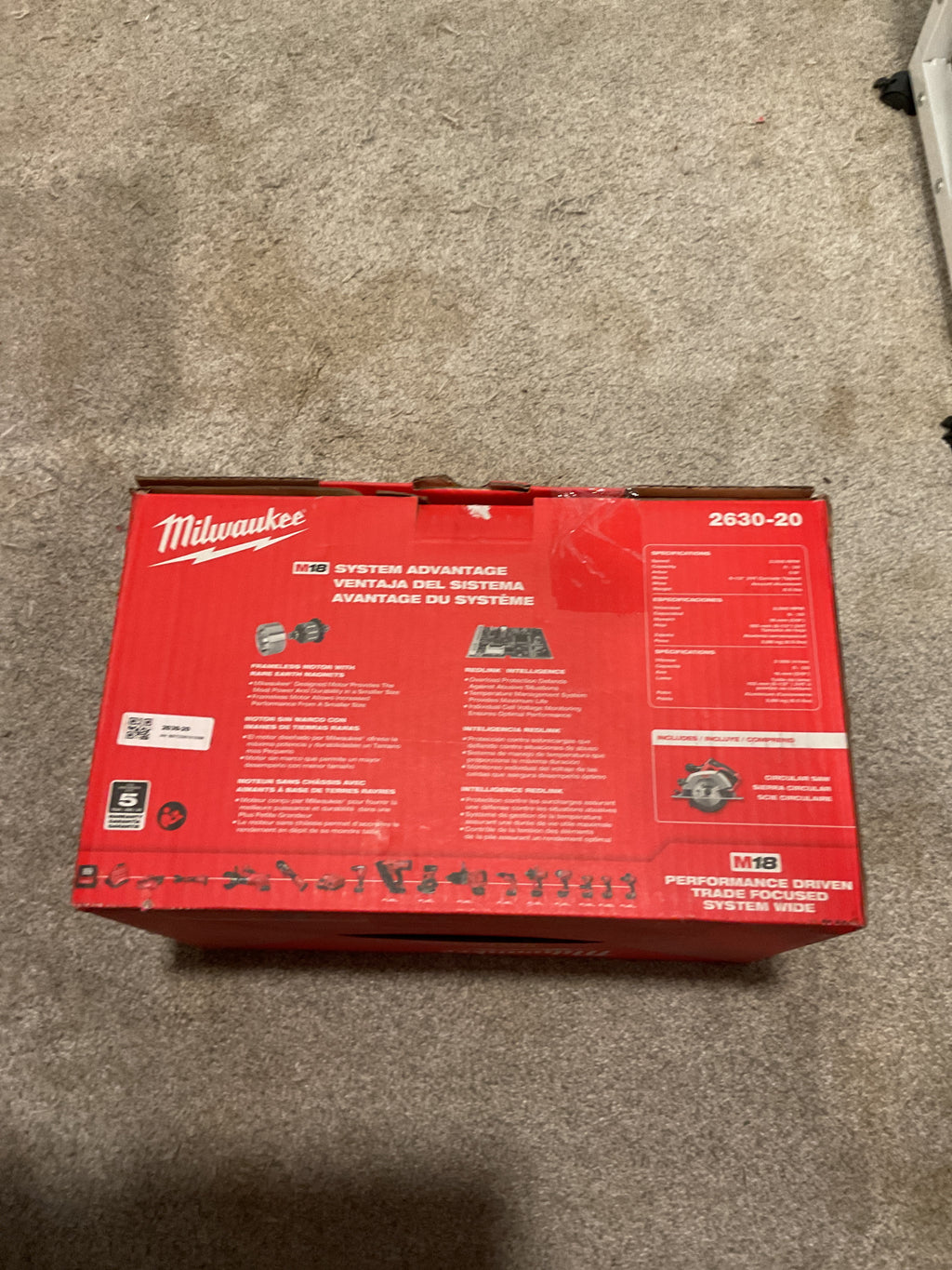 MILWAUKEE 2630-20 MSRP $149 M18 6-1/2" Circular Saw - Tool Only