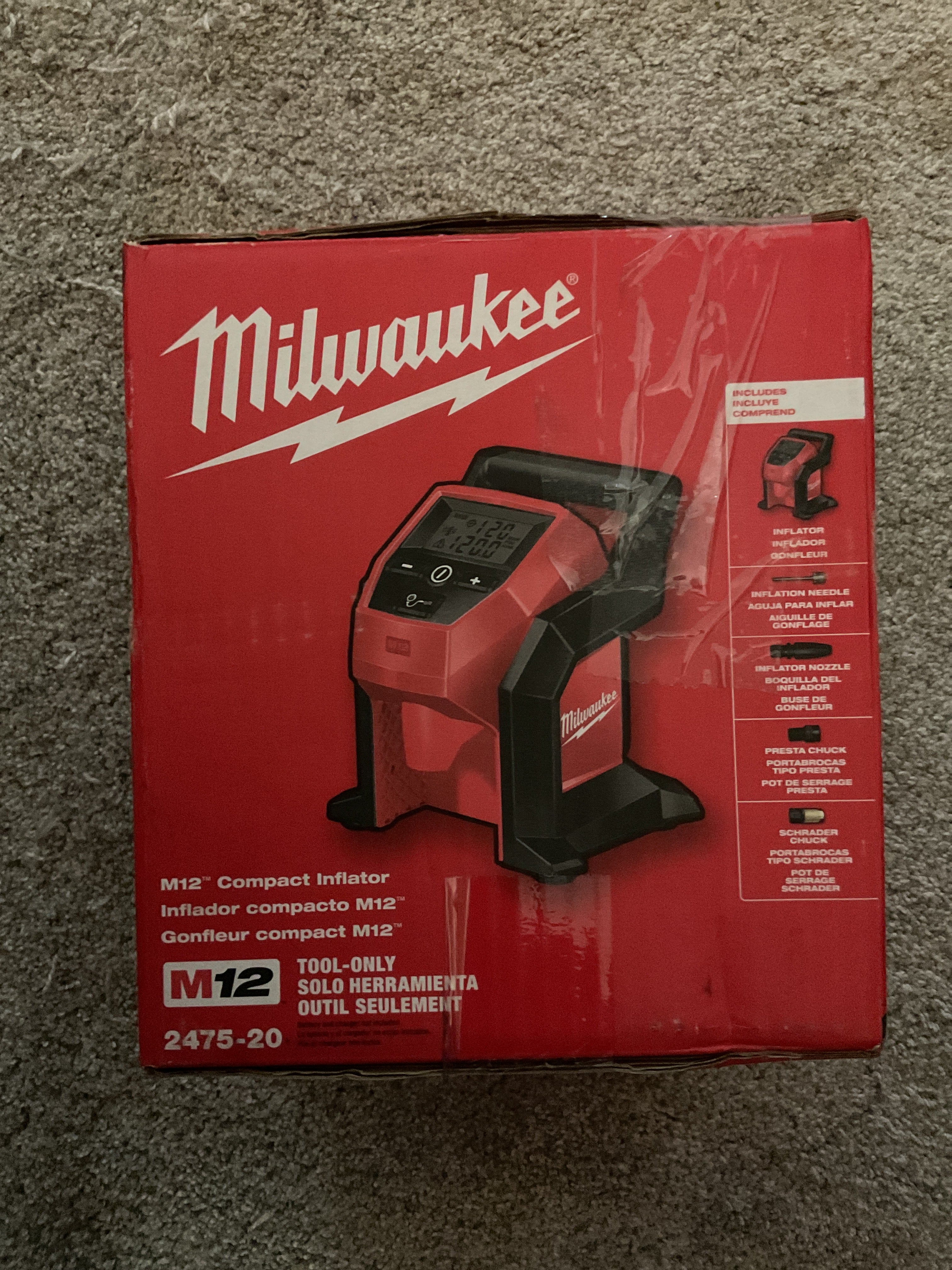 2475-20 — MILWAUKEE M12 Compact Inflator - Tool Only