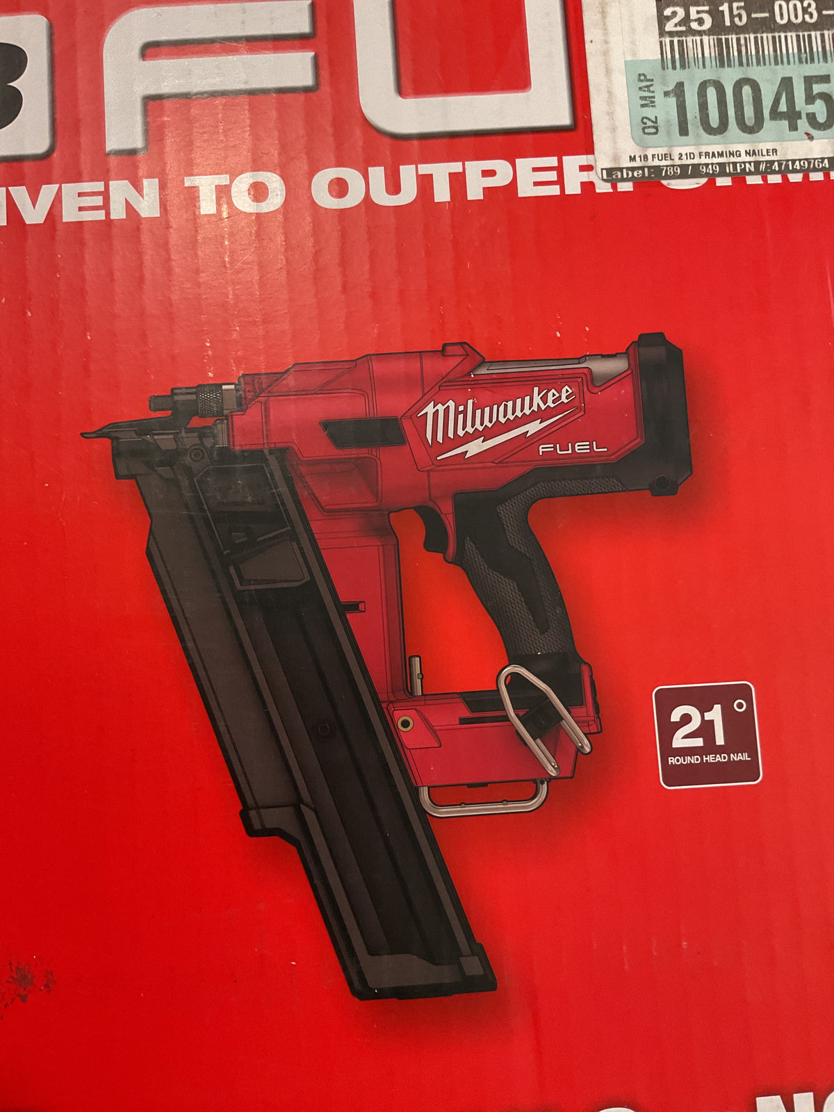 2744-20 — MILWAUKEE M18 FUEL 21 Degree Framing Nailer - Tool Only