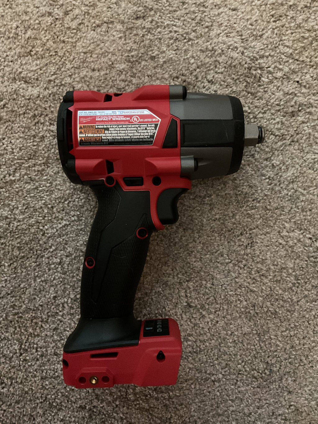 2962-20 — MILWAUKEE M18 FUEL Gen 2 1/2" Mid-Torque Impact Wrench - Tool Only