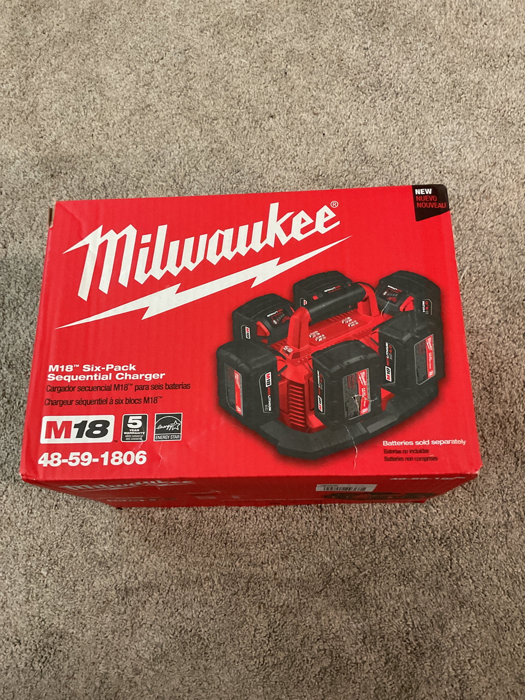 Milwaukee 48-59-1806 — M18 Six-Pack Sequential Charger — New in Box