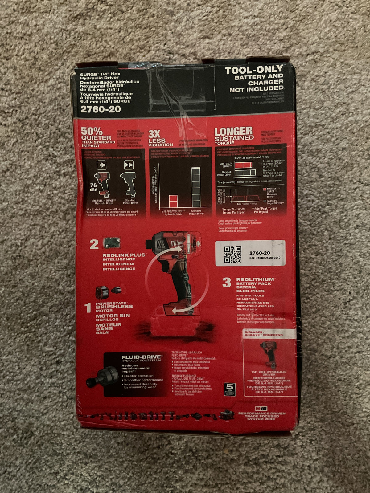 2760-20 — MILWAUKEE M18 FUEL SURGE 1/4 in. Hex Hydraulic Driver - Tool Only
