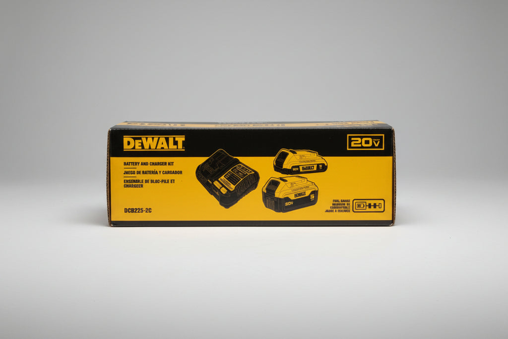 DeWalt DCB225-2C 20V MAX Battery Starter Kit — 5.0Ah and 2.0Ah Batteries with Charger