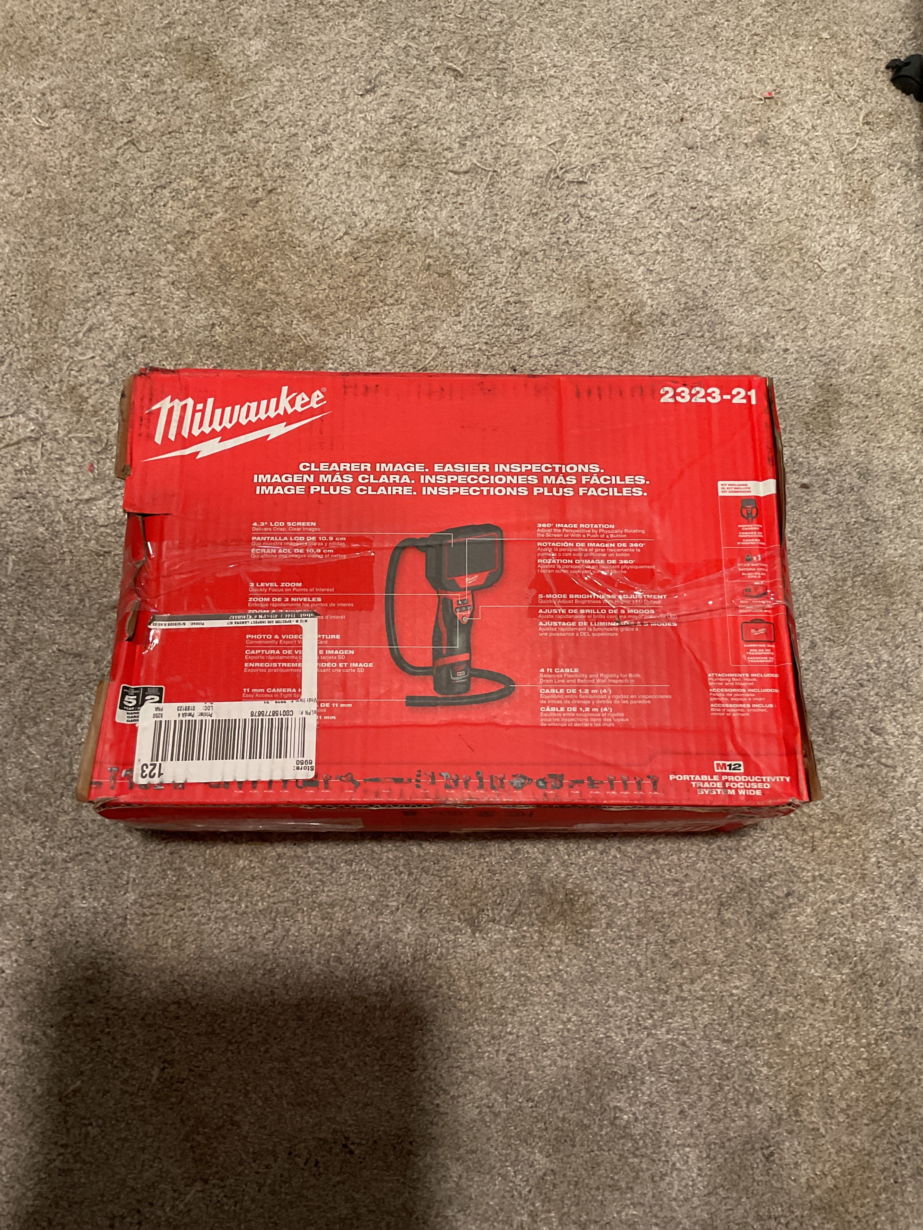 2323-21 — MILWAUKEE M12 M-SPECTOR 360 4-ft Inspection Camera Kit