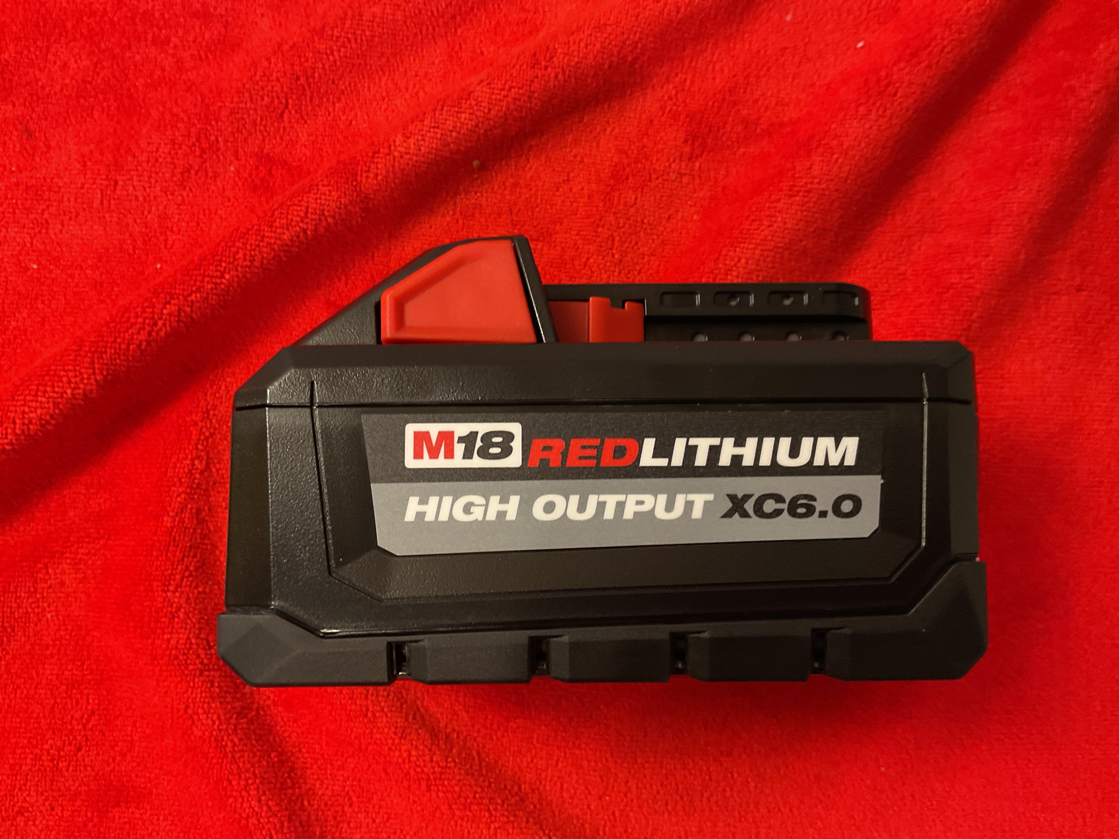 MILWAUKEE 48-11-1865  MSRP $199  M18 REDLITHIUM HIGH OUTPUT XC 6.0Ah Battery (MSRP $199)