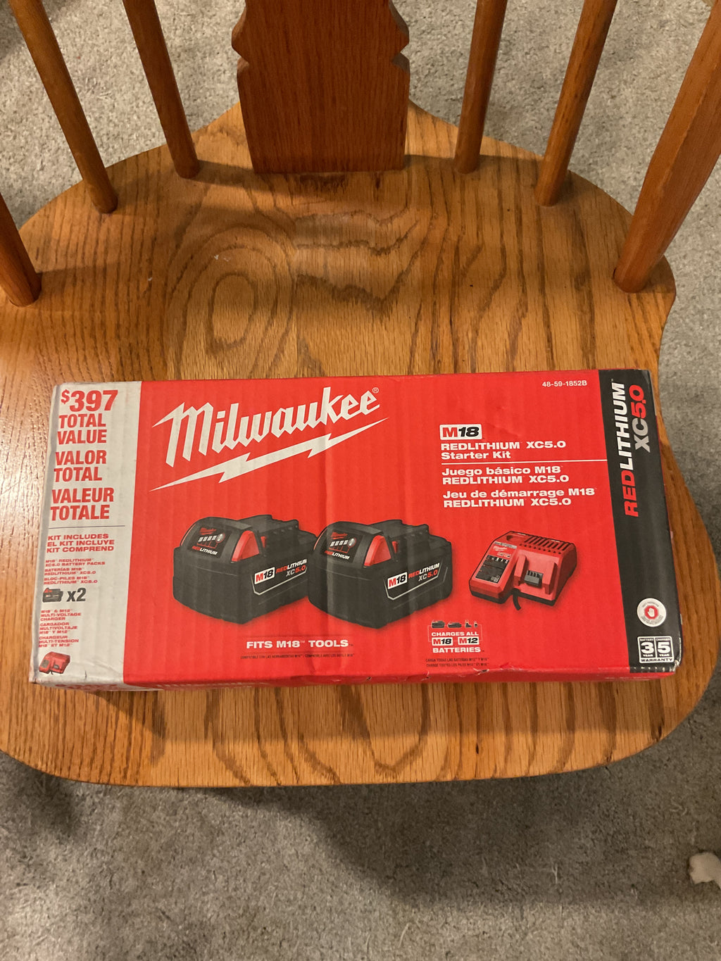 48-59-1852B — MILWAUKEE M18 Starter Kit - XC5.0 + CP2.0 Batteries + Charger