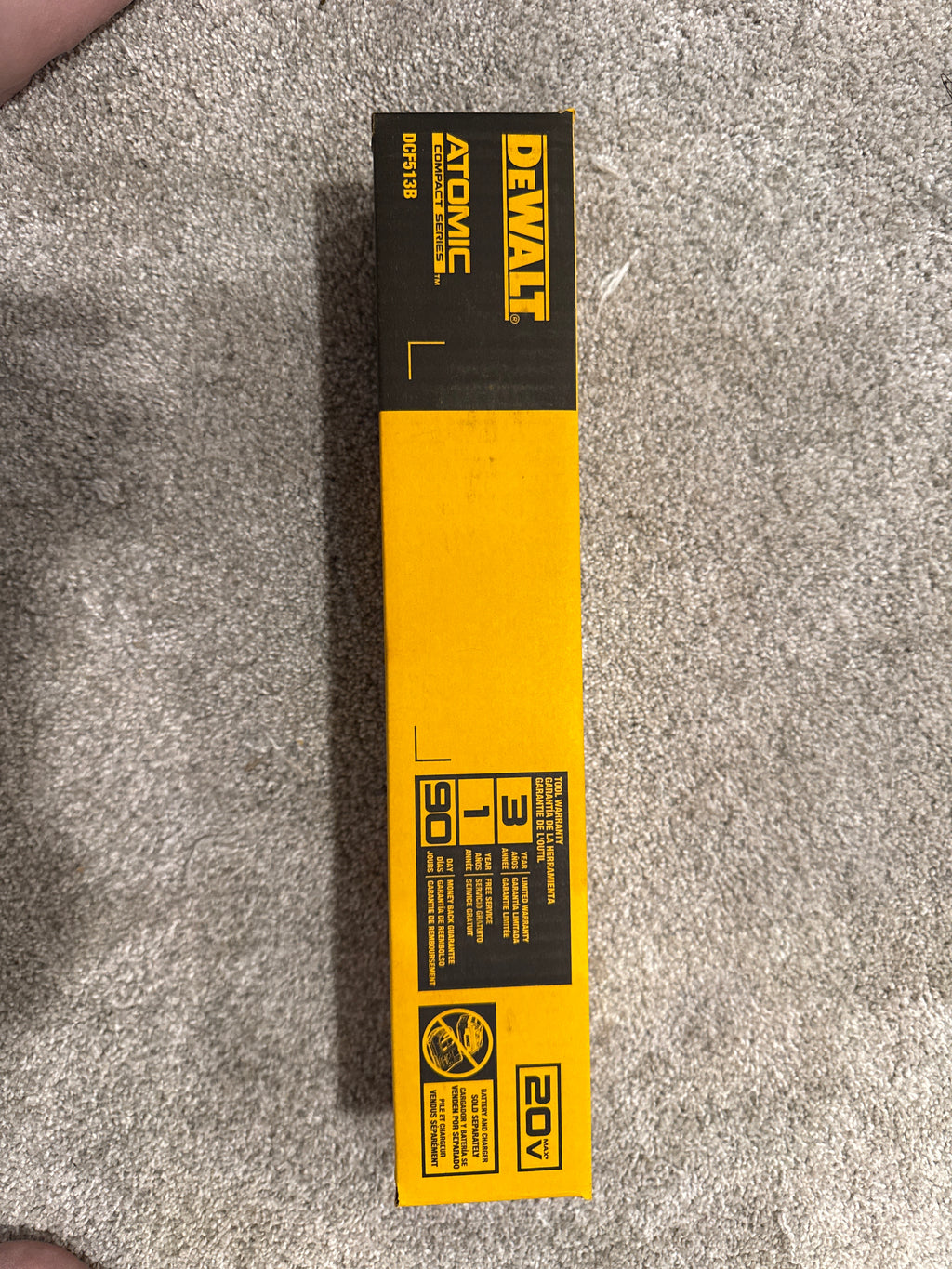DEWALT DCF513B Llave de carraca ATOMIC 20V MAX sin escobillas, inalámbrica, de 3/8" (PVP $199)