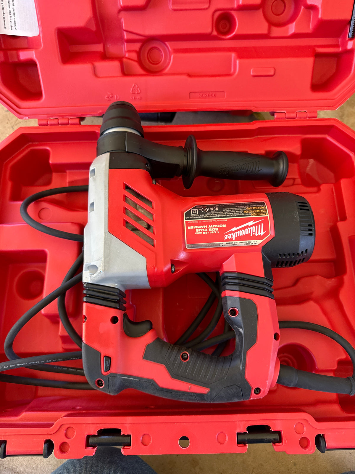 MILWAUKEE 5268-21 1-1/8" SDS Plus Rotary Hammer Kit w/ Hard Case, Corded — LIKE NEW