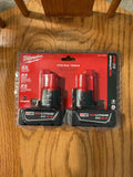 Milwaukee 48-11-2412 MSRP $129 M12 REDLITHIUM XC3.0 Battery Two-Pack