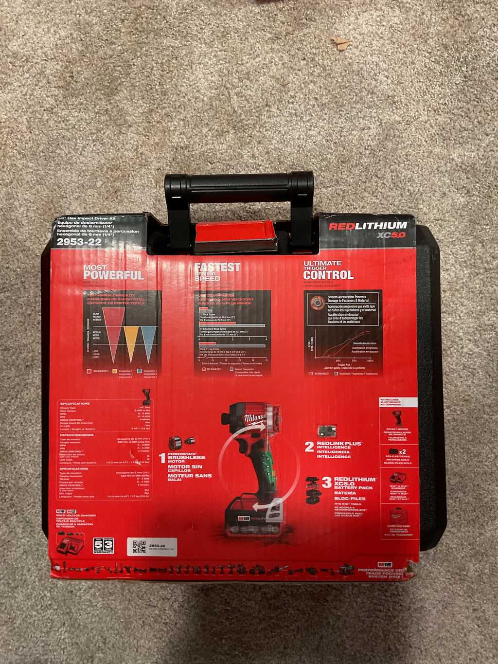 2953-22 — MILWAUKEE M18 FUEL 1/4 in. Hex Impact Driver Kit