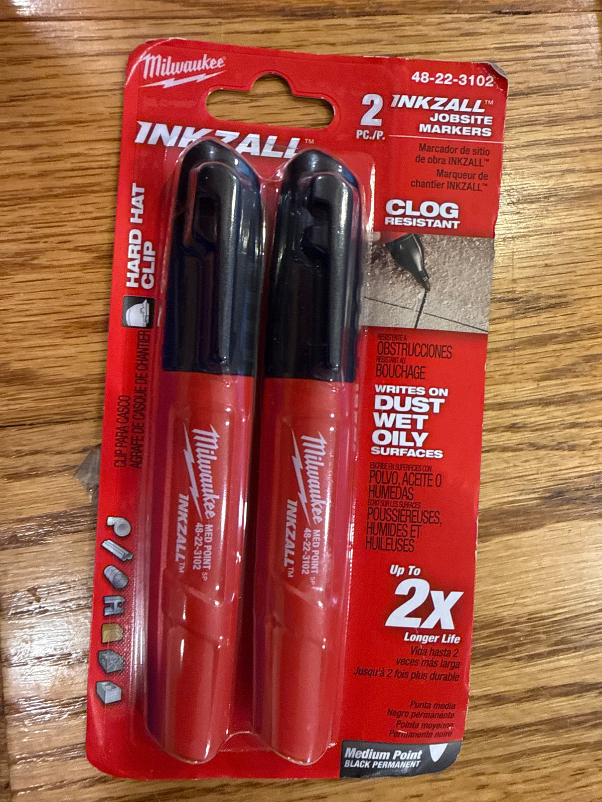 Milwaukee 48-22-3102 INKZALL Black Fine Point Jobsite Marker