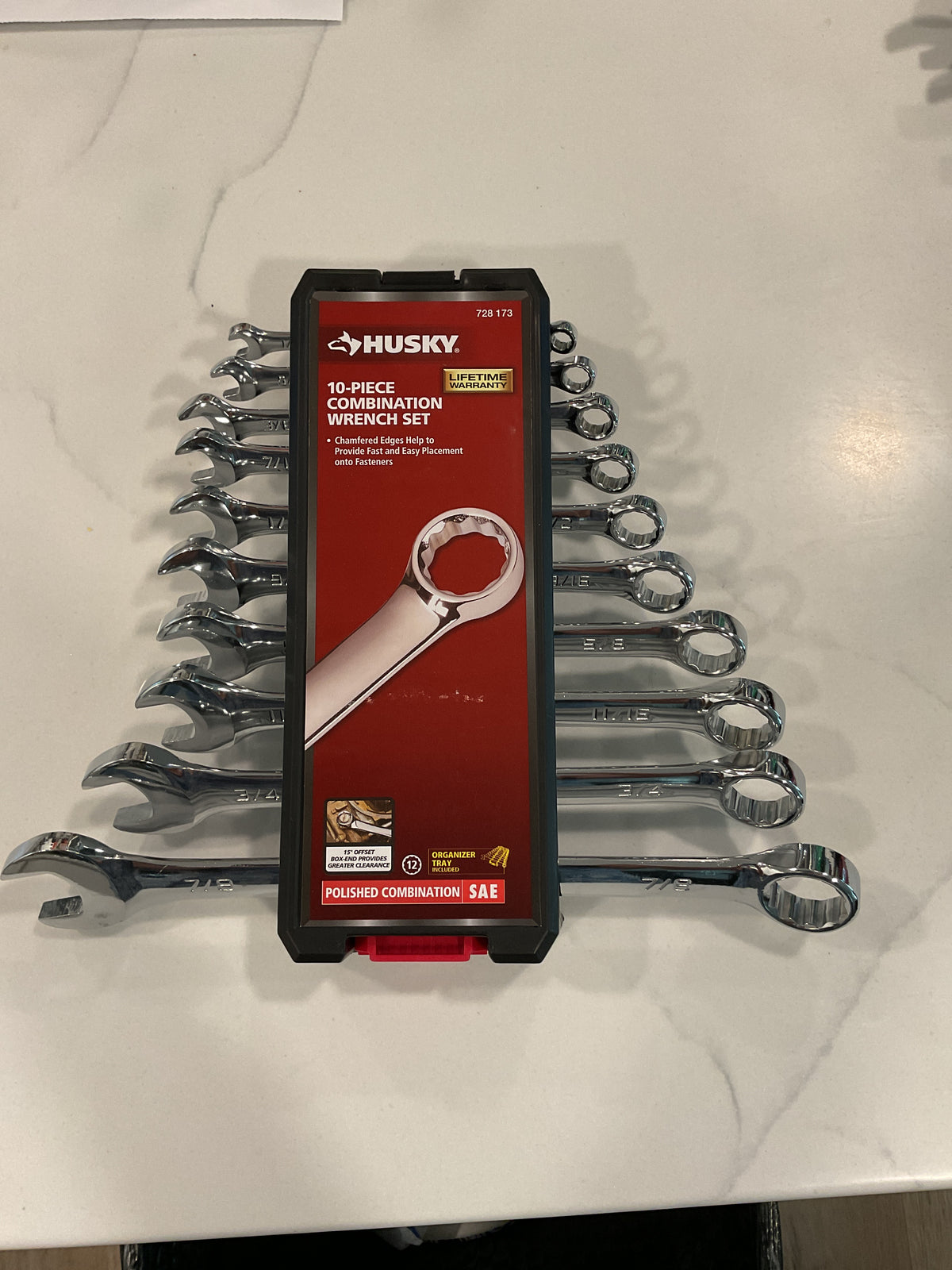 HUSKY HCW10PCSAE-05 10-Piece SAE Combination Wrench Set — NEW