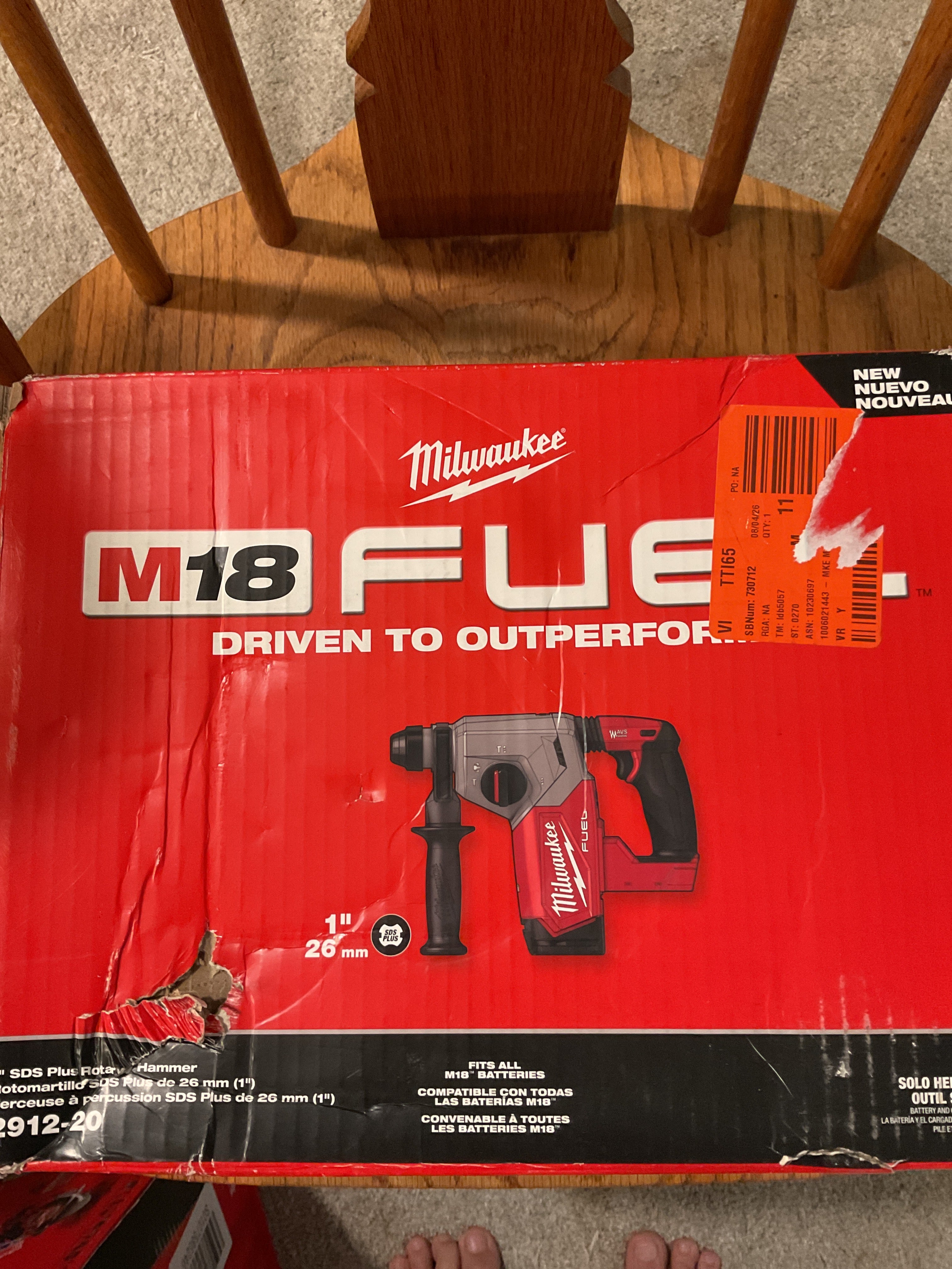 2912-20 — MILWAUKEE M18 FUEL 1" SDS-Plus Rotary Hammer - Tool Only