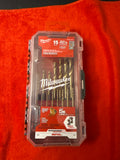 Juego de brocas de titanio Milwaukee 48-89-4670 SHOCKWAVE RED HELIX, 15 piezas