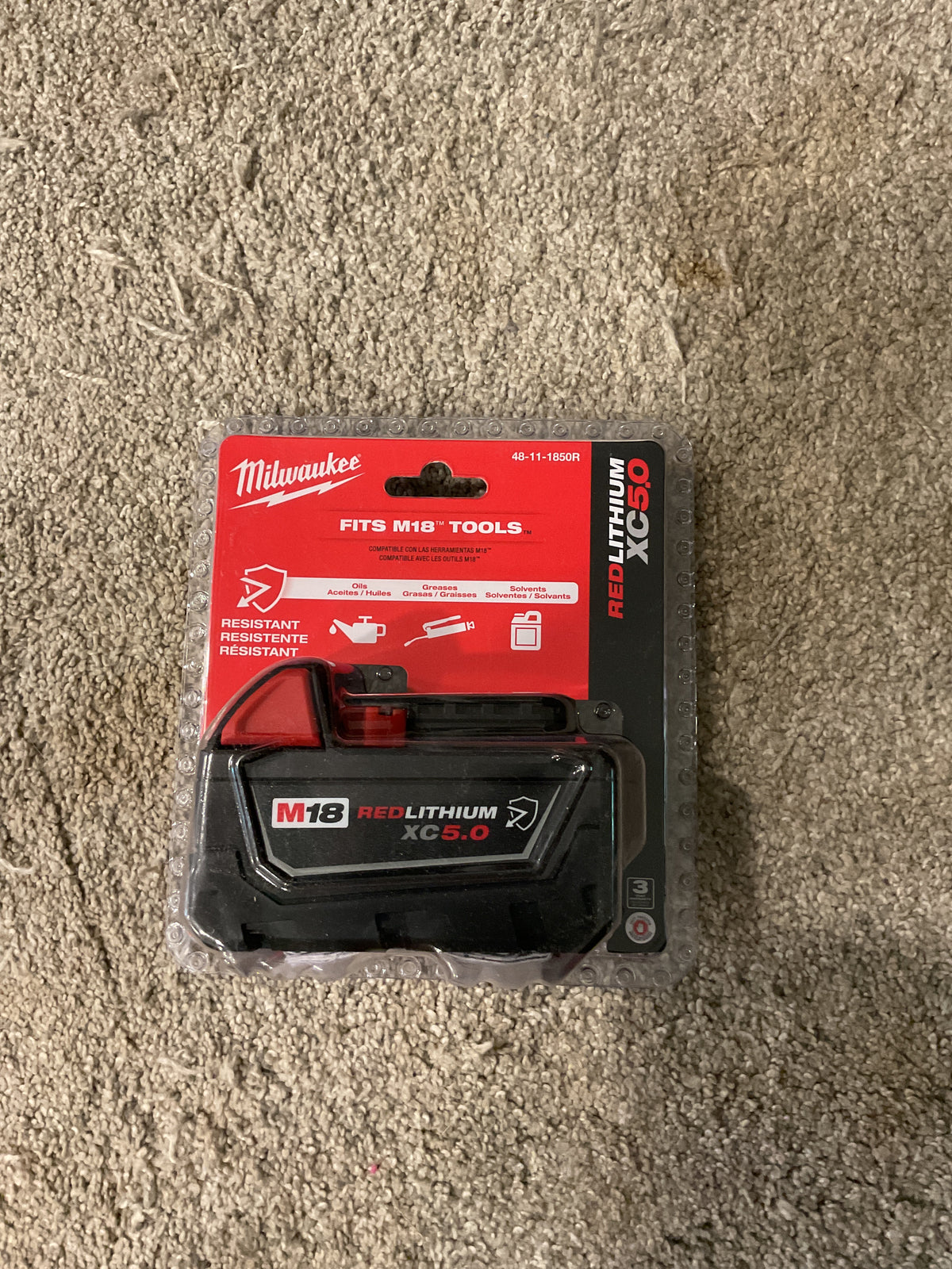 Milwaukee 48-11-1850R — M18 REDLITHIUM XC5.0 Resistant Battery — New