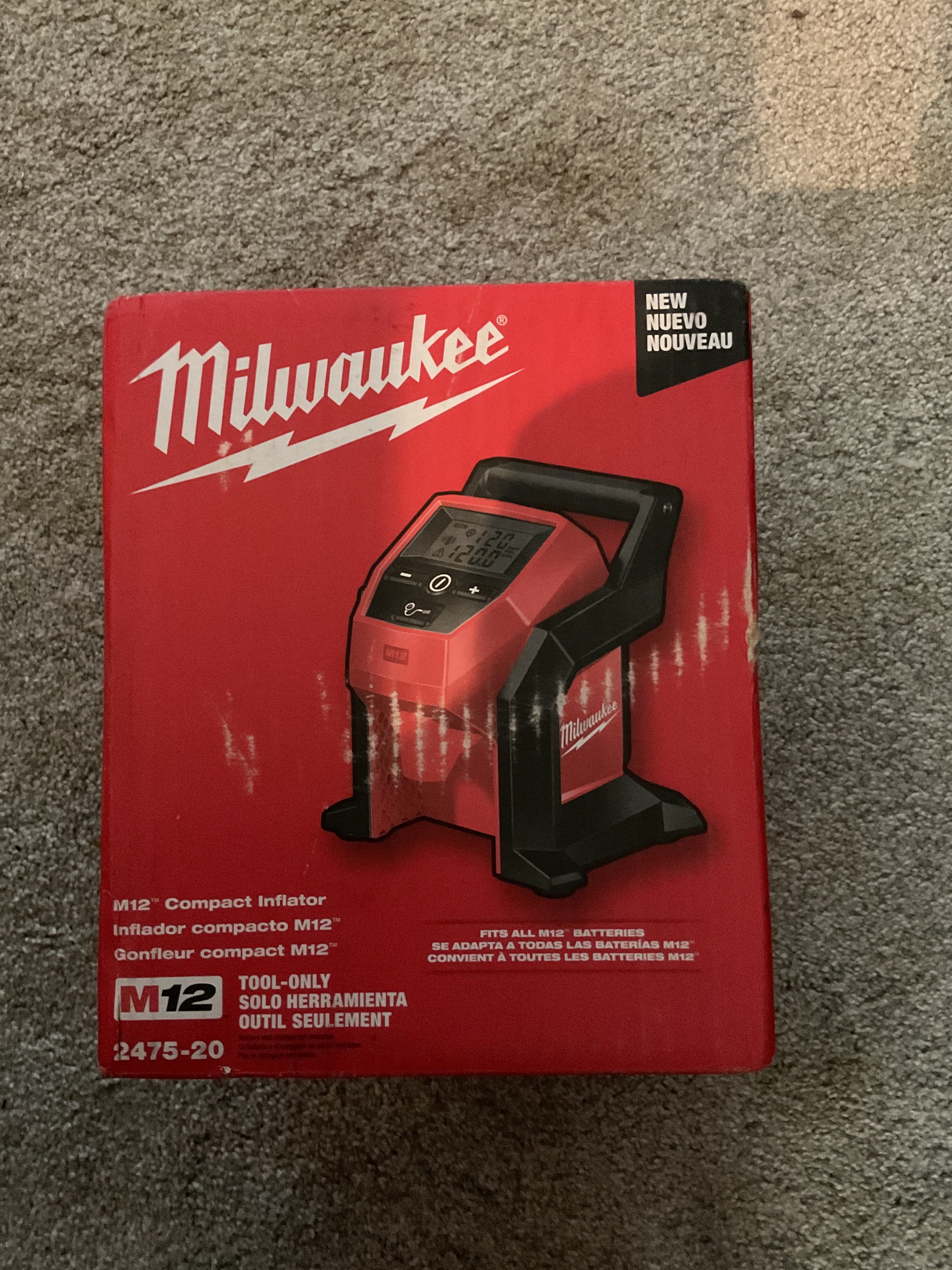 2475-20 — MILWAUKEE M12 Compact Inflator - Tool Only