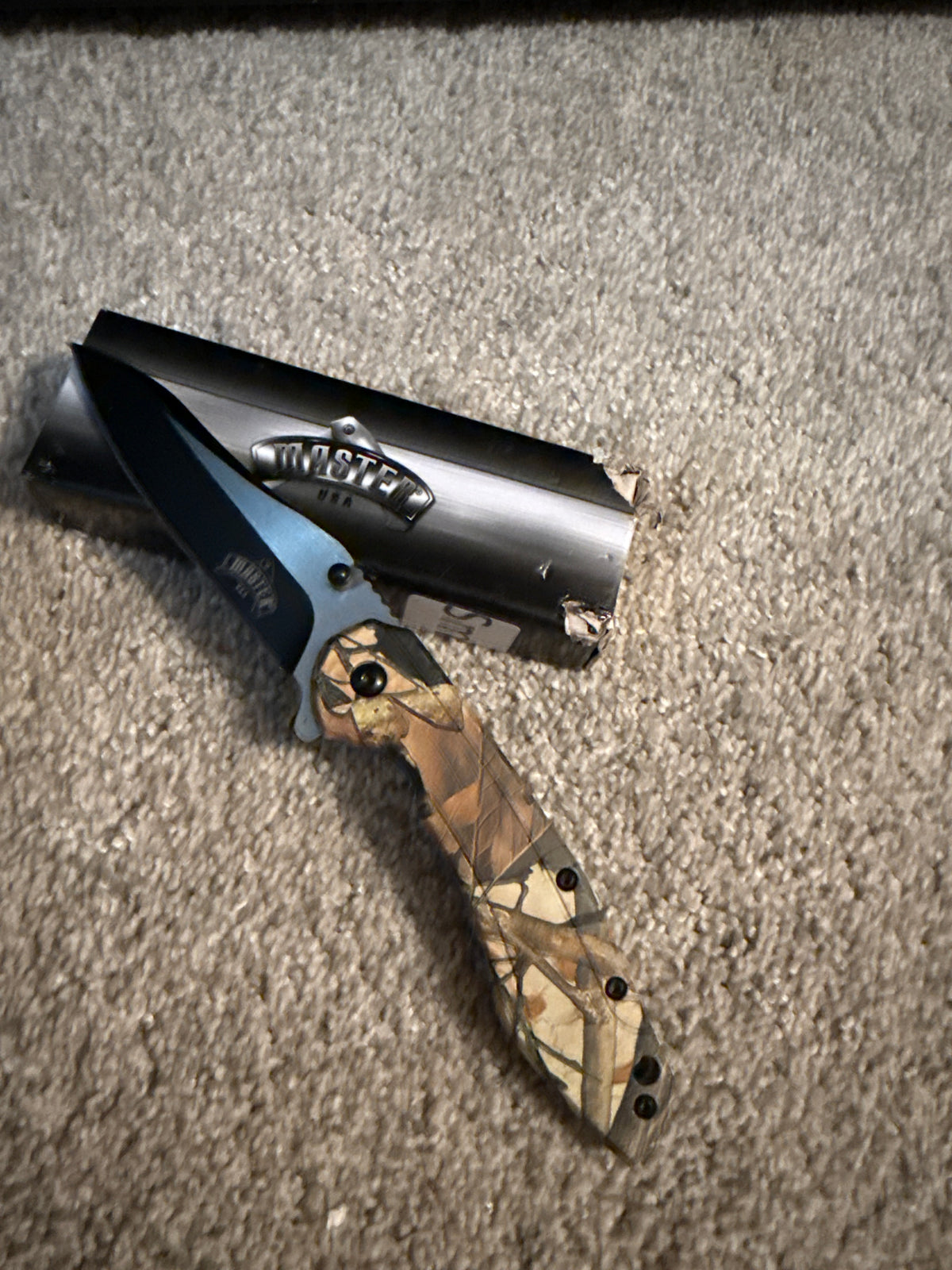 Navaja de bolsillo plegable Master USA MU-A101GY CAMO de 8 pulgadas