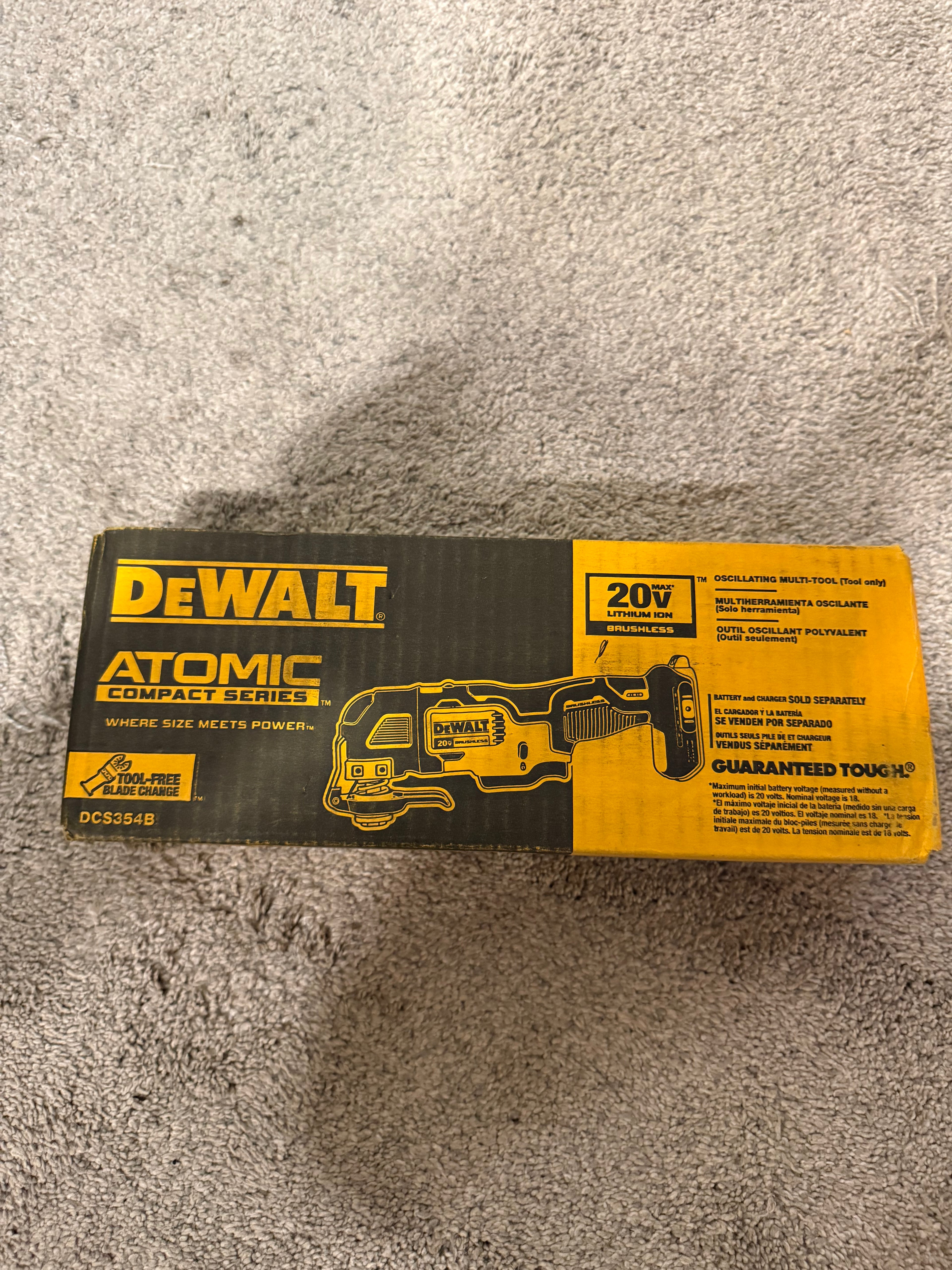 DCS354B — DEWALT ATOMIC 20V MAX Brushless Cordless Oscillating Multi-Tool (Tool Only)