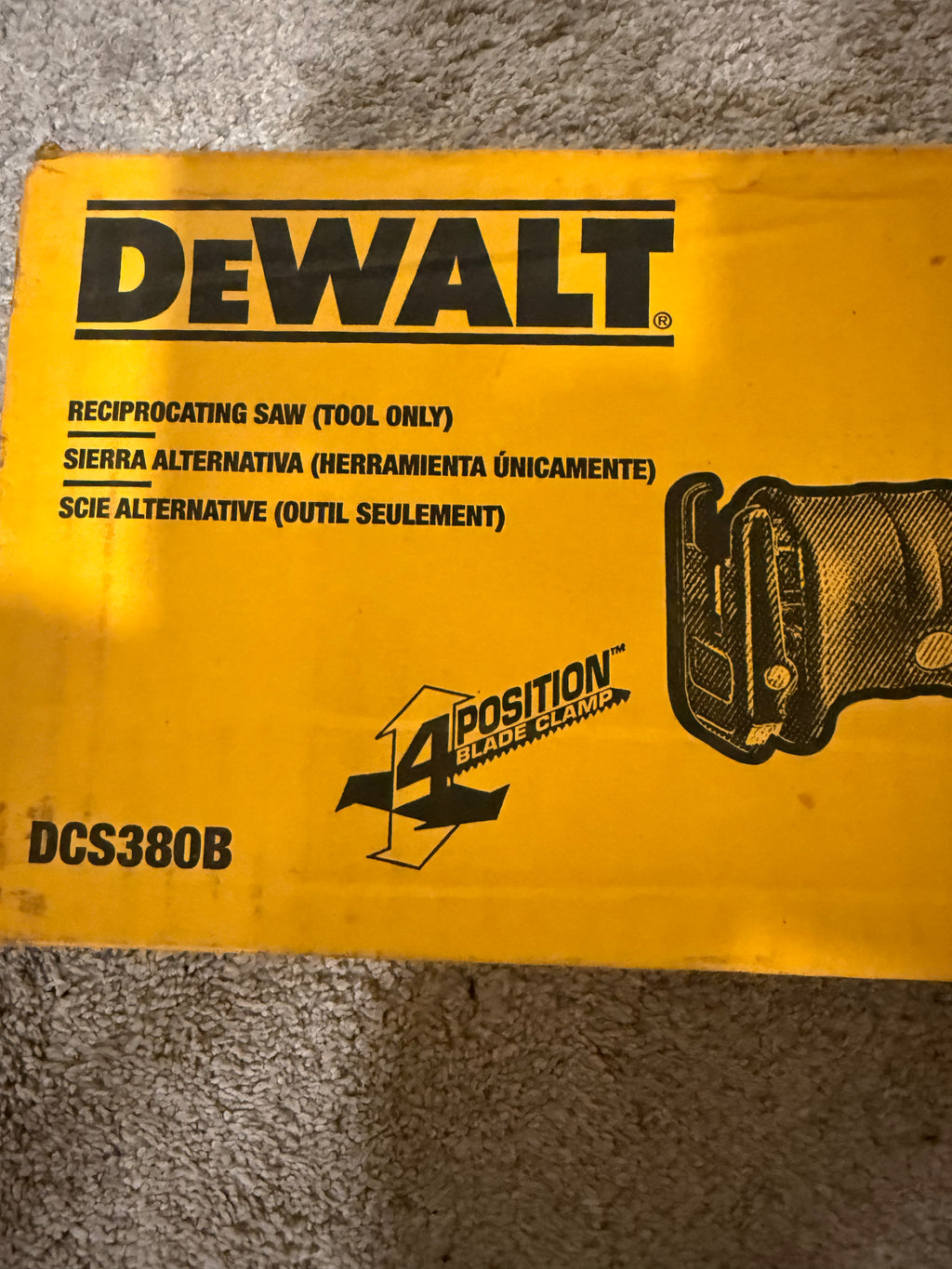DEWALT DCS380B 20V MAX Cordless Reciprocating Saw — Tool Only