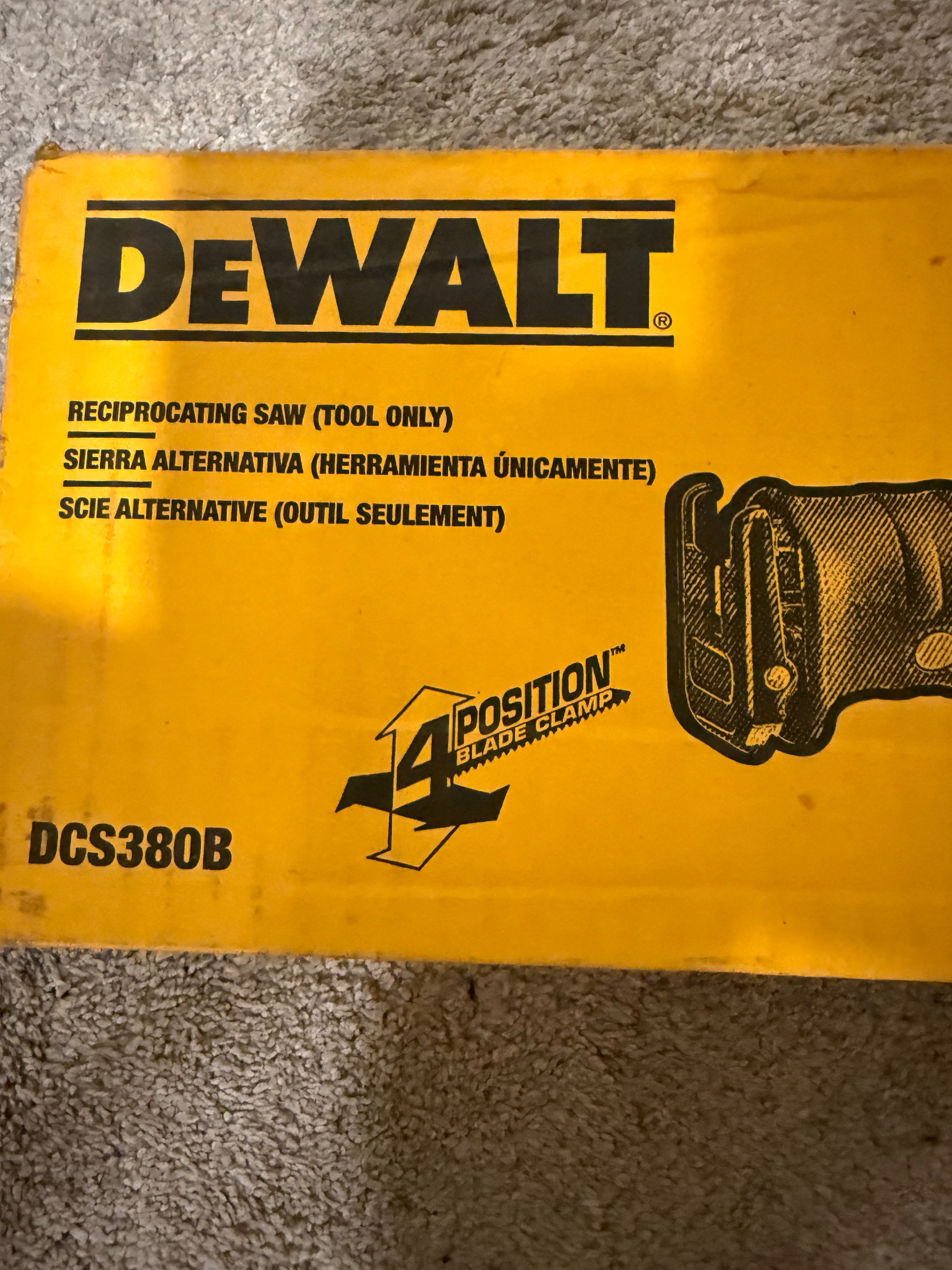 DEWALT DCS380B 20V MAX Cordless Reciprocating Saw — Tool Only