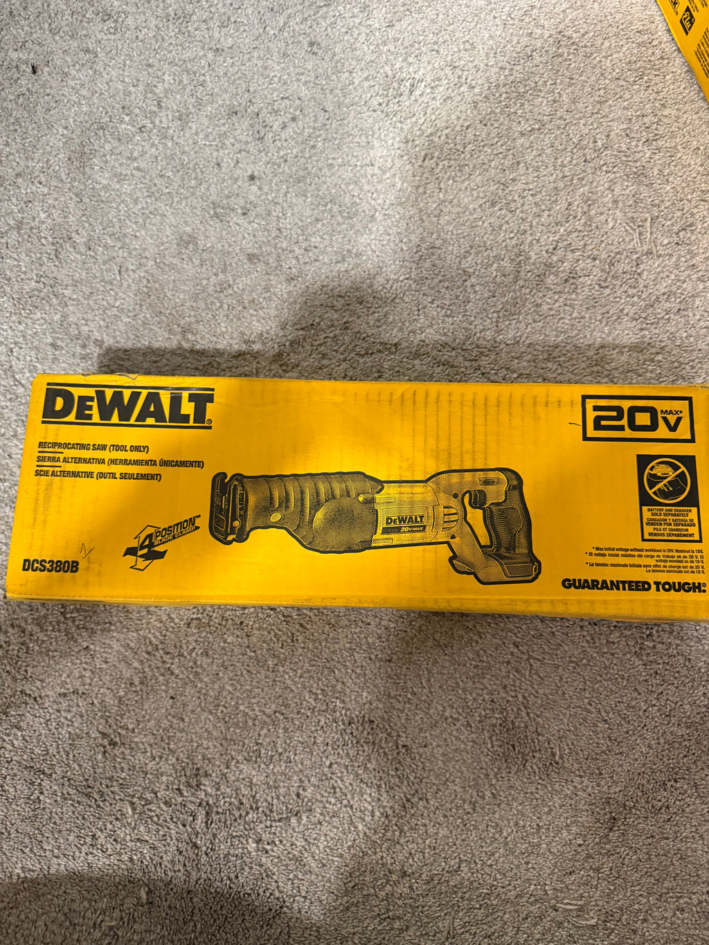 DEWALT DCS380B 20V MAX Cordless Reciprocating Saw — Tool Only