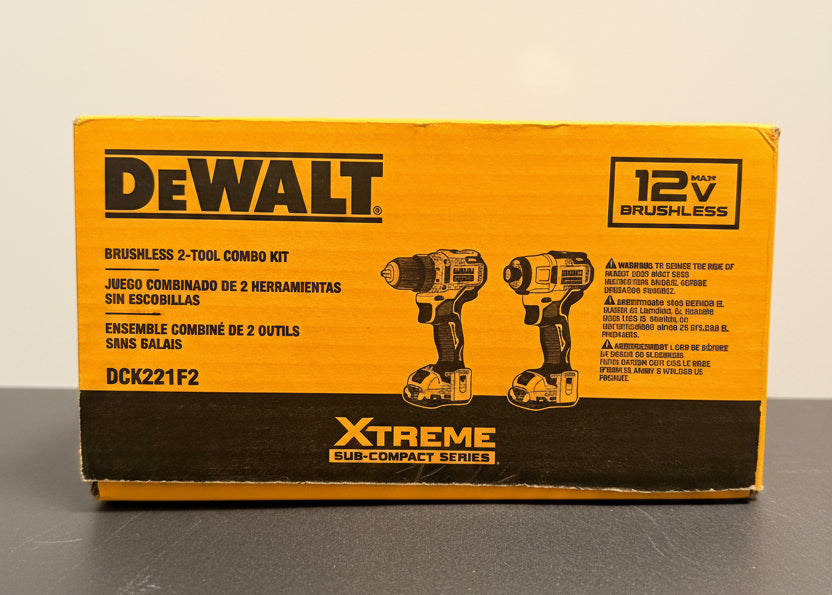 DEWALT DCK221F2 XTREME 12V MAX Brushless Drill & Impact Driver Combo Kit