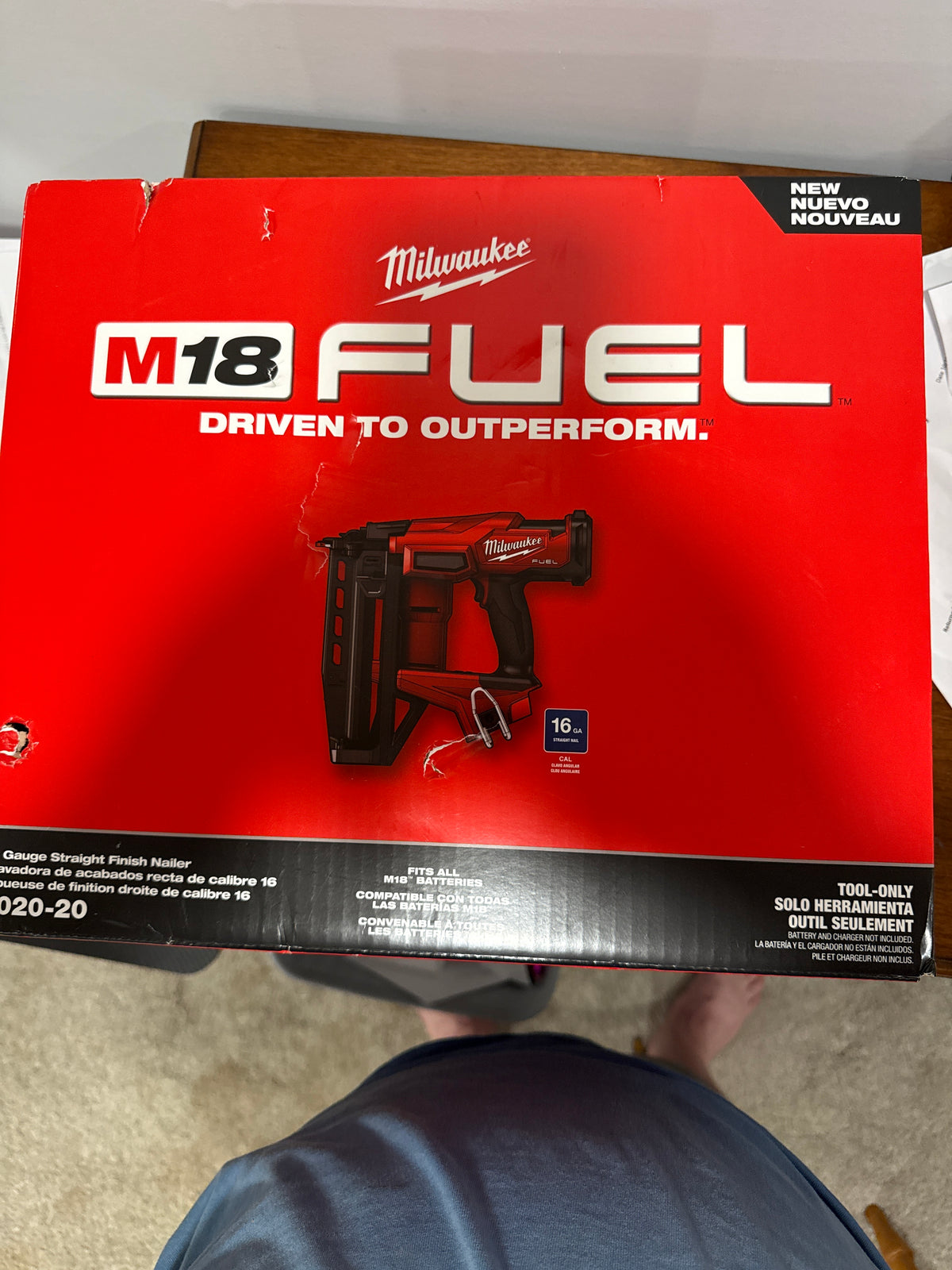 MILWAUKEE 3020-20 M18 FUEL Gen II 16-Gauge Straight Finish Nailer - Tool Only — New in Box